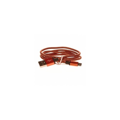CELLFISH pletený datový kabel z nylonového vlákna, micro USB, 1 m, oranžová
