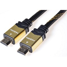 PREMIUMCORD Gold HDMI High Speed + Ethernet kabel (v1.4), opletený, zlacené konektory, 2m