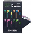 Manhattan Prodejní box 40x sluchátka s mikrofonem ve 4 barvách (vhodné pro vystavení na pult)