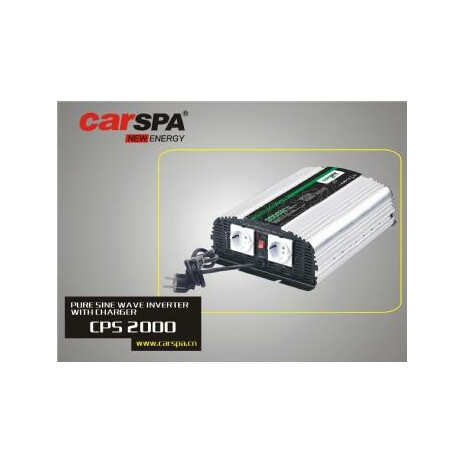 Měnič napětí Carspa CPS2000 12V/230V 2000W, čistá sinus, s nabíječkou 12V/15A a funkcí UPS