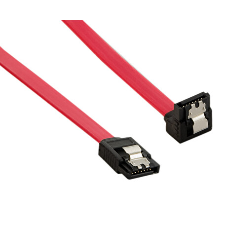 4World HDD kabel | SATA 3 | SATA-SATA | 60cm | pravý | petlice | červený