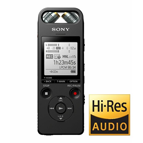 Sony ICD-SX2000, digitální diktafon, Bluetooth, MP3/LPCM, micro SD slot, 16GB, černý