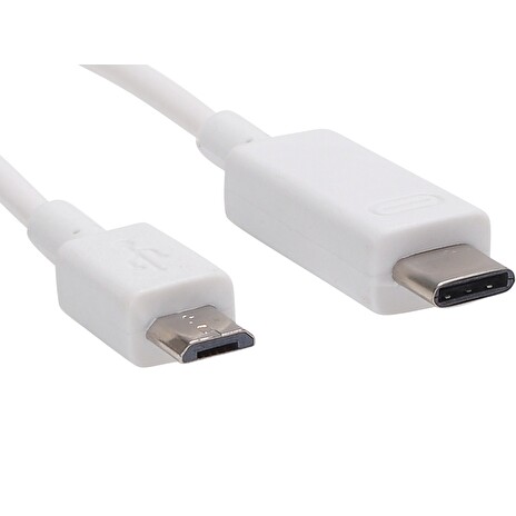 Sandberg kabel USB-C samec > Micro USB samec, 1m, bílý