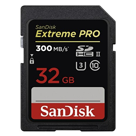 SDHC 32GB paměťová karta Extreme Pro UHS-II (300 MB/s) SanDisk - 173373