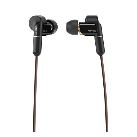 SONY headset do uší XBAN3AP/ sluchátka drátová + mikrofon/ 3,5mm jack/ hybridní driver/ citlivost 105dB/mW/ černá