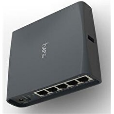 MikroTik WiFi router +L4, 650MHz, 5x LAN, 2,4GHz, 5GHz, 802.11b/g/n/a/ac, USB, PoE