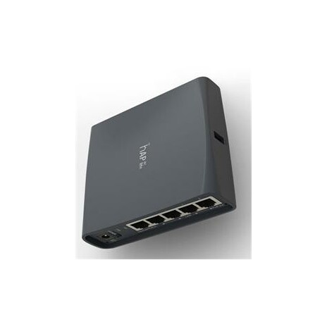 MikroTik WiFi router +L4, 650MHz, 5x LAN, 2,4GHz, 5GHz, 802.11b/g/n/a/ac, USB, PoE