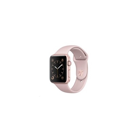 Apple Watch Series 1, 42mm pouzdro z růžově zlatého hliníku + pískově růžový sportovní řemínek