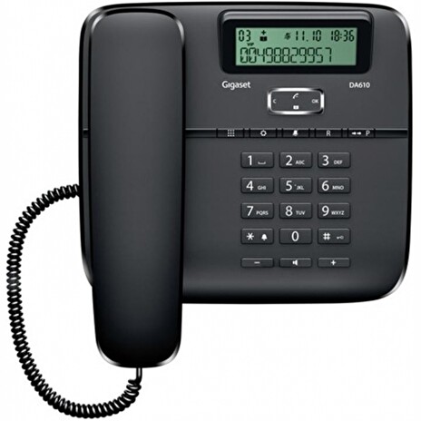 Standardní telefon Gigaset DA610,BLACK, barva černá