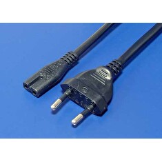 PremiumCord napájecí kabel pro notebooky 2-pólový, délka 3m, černý