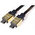 PREMIUMCORD Gold HDMI High Speed + Ethernet kabel (v1.4), opletený, zlacené konektory, 3m