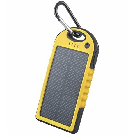 FOREVER solární powerbanka PB-016 5000 mAh - žlutá