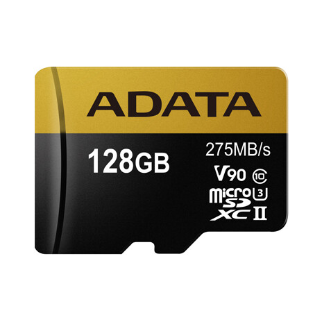 ADATA Premier ONE micro SDXC karta 128GB UHS-II U3 CL10 (čtení/zápis: až 275/155MB/s) s adaptérem