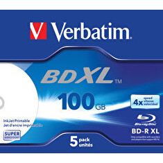 Verbatim Blu-ray BD-R XL [ jewel case 5 | 100GB | 4x | printable ]