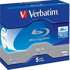 Verbatim Blu-ray BD-R DataLife [ Jewel Case 5 | 25GB | 6x | WHITE BLUE SURFACE ]