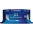 Verbatim Blu-ray BD-R DataLife [ Spindle 25 | 25GB | 6x | WHITE BLUE SURFACE ]