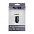 Nabíječka do auta AVACOM NACL-1XKG-10A s výstupem USB 5V/1A, černo-zelená barva