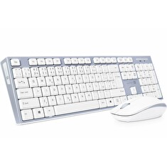 Set klávesnice + myš Connect IT CKM-7500-CS - bezdrátová šedo bílá klávesnice + myš, CZ + SK layout