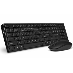 CONNECT IT Combo bezdrátová černá klávesnice + myš, 2,4GHz, USB, CZ + SK layout, černá