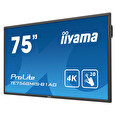 iiyama ProLite TE7568MIS-B1AG - 75" Třída (74.5" zobrazitelný) LED displej - interaktivní komunikace - s dotyková obrazovka - 4K UHD (2160p) - přímé LED podsvícení - černá