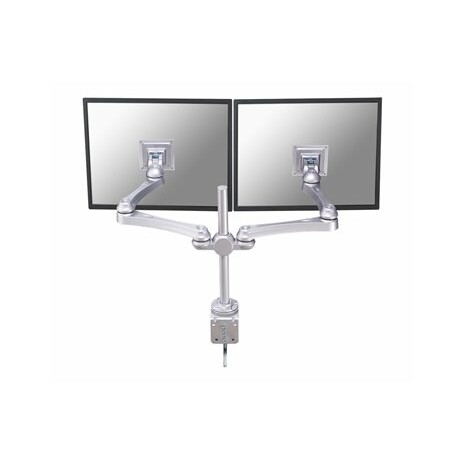 NewStar FPMA-D930D - Mount pro 2 LCD displeje (full-motion) - stříbrná - velikost obrazovky: 10"-30" - upevnění svorkou, upevnitelné na stůl