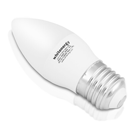 Whitenergy LED žárovka | 10xSMD2835| C37 | E27 | 5W | 230V |teplá bílá| mléko