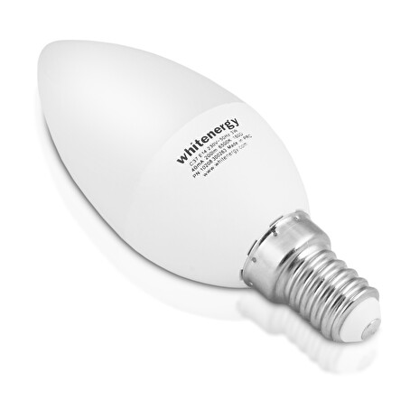 Whitenergy LED žárovka | 6xSMD2835| C37 | E14 | 3W | 230V |teplá bílá| mléko