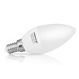 Whitenergy LED žárovka | 6xSMD2835| C37 | E14 | 3W | 230V |teplá bílá| mléko