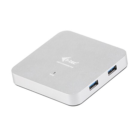 i-tec USB HUB METAL/ 4 porty/ USB 3.0/ napájecí adaptér/ kovový/ stříbrný