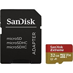 SDHC 32GB micro paměťová karta Class 10 Extreme UHS-I (A1) V30 (100 MB/s) SanDisk + adaptér - 173420