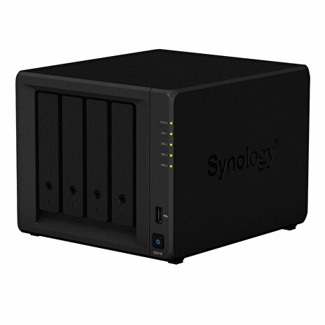 Synology Disk Station DS418 - Server NAS - 4 zásuvky - RAID 0, 1, 5, 6, 10, JBOD - RAM 2 GB - Gigabit Ethernet - iSCSI