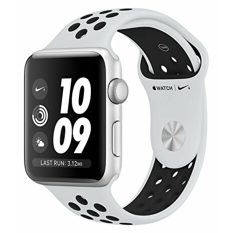 APPLE Watch Nike+ GPS, 42mm Silver Aluminium Case with Pure Platinum/Black Nike Sport Band