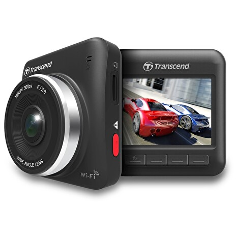 Transcend DrivePro 200 autokamera, 2.4"LCD, Full HD 1080p, úhel 160°, 32GB microSDHC, G-Senzor, Wi-Fi, s lepícím držákem