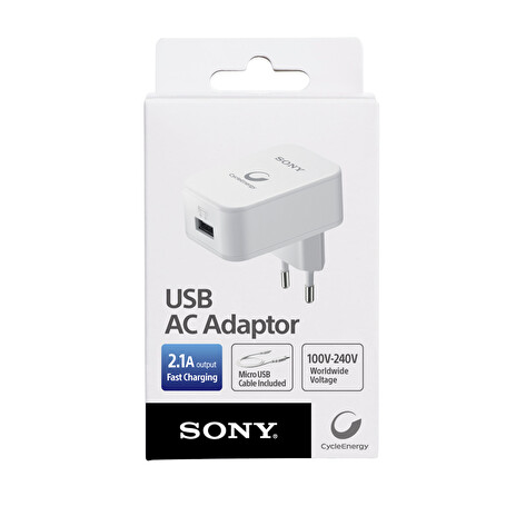 Sony USB AC adaptér CP-AD2 bílý, 2,1A