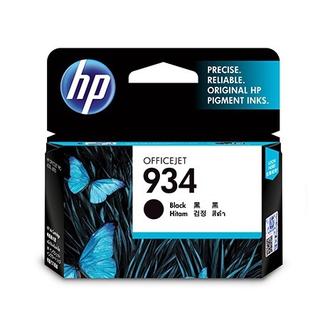 HP originální ink C2P19AE, No.934, black, 400str. - bude prošlá exp (mar2018)