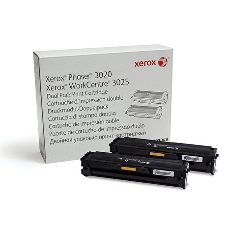 Xerox originální toner 106R03048, black, Xerox Phaser 3020B, dual pack