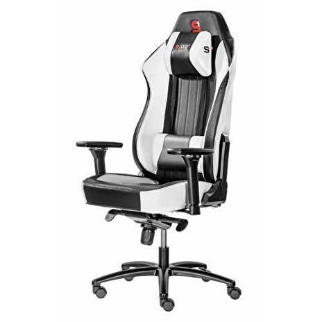 SPC Gear SR700 WH herní židle prostorná / do 195 cm/ do 150 kg / bílá