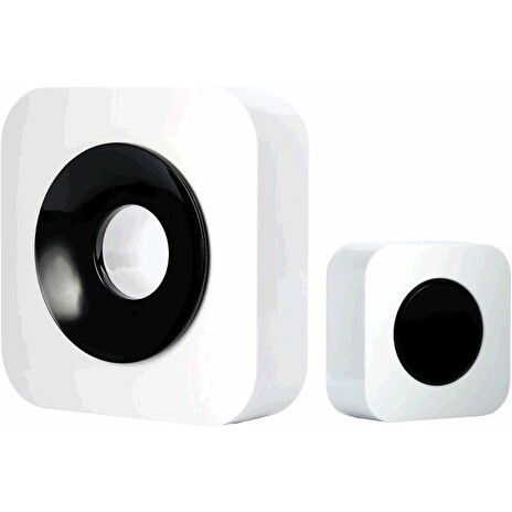 Zvonek Optex 990227 Bezdrátový designový barevný zvonek bílá/černá s dlouhým dosahem