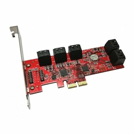 Kouwell PE-129 / PCI-E řadič / 10x SATA / Low profile