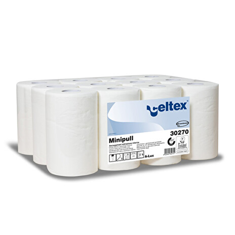 Ručníky Celtex Lux Mini role, papírové, bílé, 12ks, 72m
