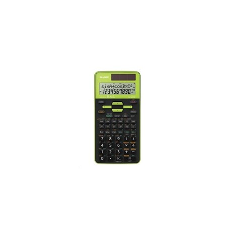 SHARP kalkulačka - EL531TGGR - zelená - box - Solární + baterie