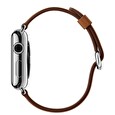 Apple Watch 38mm Stainless Steel Case with Saddle Brown Classic Buckle