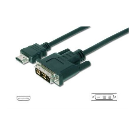 ASSMANN HDMI 1.3 Standard Adapter Cable HDMI A M (plug)/DVI-D (18+1) M (plug) 5m