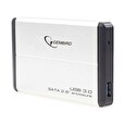 Gembird case pro 2.5'' SATA disk - USB 3.0, stříbrný hliník, HDD/SSD