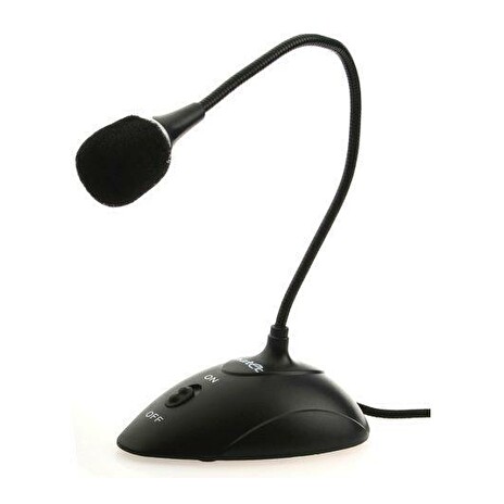 Natec GIRAFFE mikrofon, nastavitelné rameno, vypínač, 3.5mm, 2m, černý