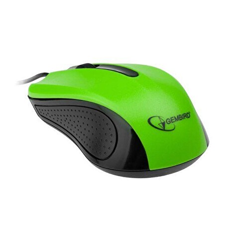 Gembird optická myš 1200 DPI, USB, černo-zelená