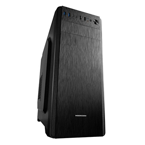 Modecom PC skříň ARIEL MIDI, 2x USB 3.0, 2x USB 2.0, audio HD, černá, bez zdroje
