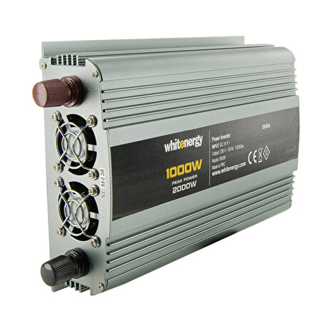 Whitenergy Napěťový měnič AC/DC z 24V na 230V 1000 W, 2 zásuvky