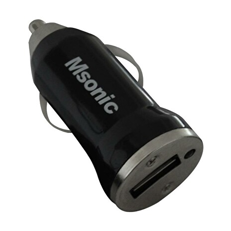 MSONIC Automobilová nabíječka USB, 1A, DC 12-24V MY3241UK černá