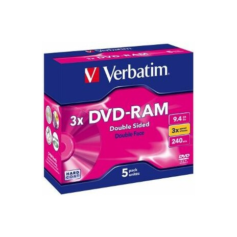 Verbatim DVD-RAM [ cartridge 5 | 9.4GB | 3x ]